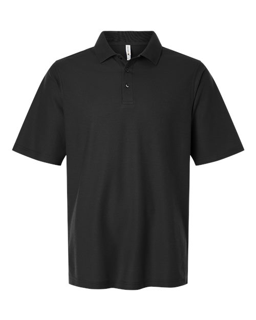 Harriton Men's Tall Maverick CVC Pique Polo in Black