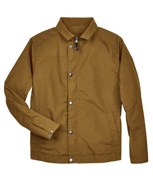 Harriton Men's Auxiliary Canvas Work Jacket in Duck Brown