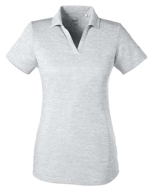 Puma Golf Women's Icon Heather Polo in Bright White