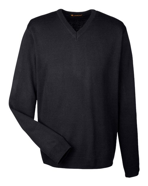 Harriton Men's Pilbloc™ V-Neck Sweater in Black