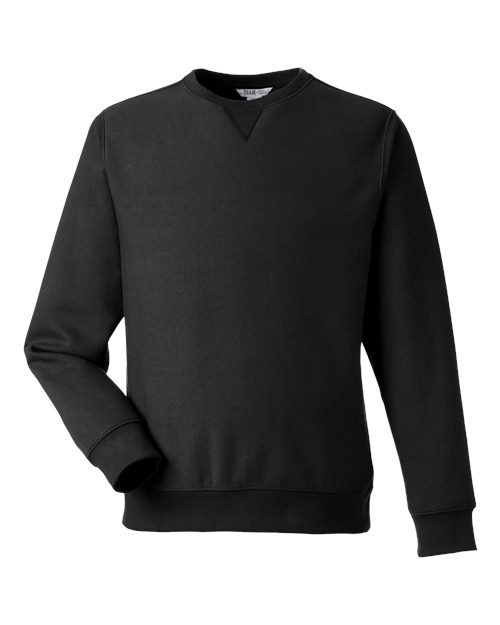 Team 365 Unisex Zone HydroSport™ Heavyweight Crewneck Sweatshirt in Black