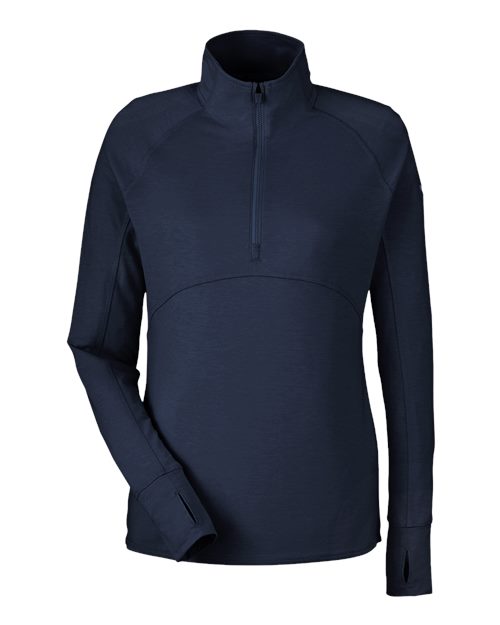 Puma Golf Women's Bandon Quarter-Zip Pullover in Navy Blazer