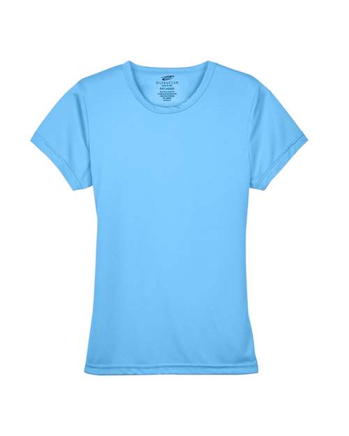 UltraClub Women's Cool & Dry Sport Performance Interlock T-shirt in Columbia Blue