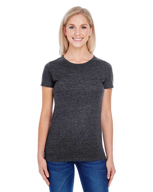 Threadfast Apparel Women's Tri-Blend T-Shirt in Black Triblend