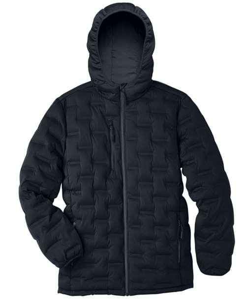 North End Men's UTK SubDown Loft Puffer Jacket in Black/Carbon, front view