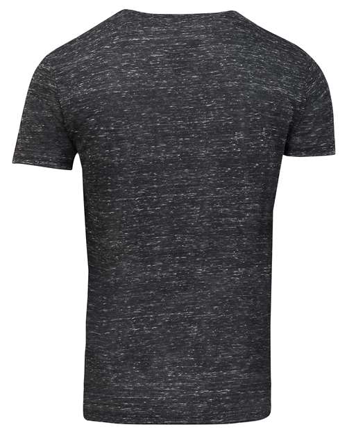Threadfast Apparel Men's Blizzard Jersey T-Shirt in Black Blizzard, back view