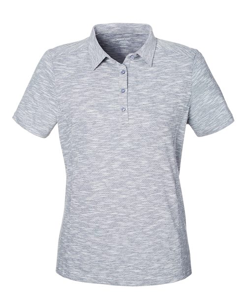 North End Women's Eclipse Jacquard Polo in Black Heather