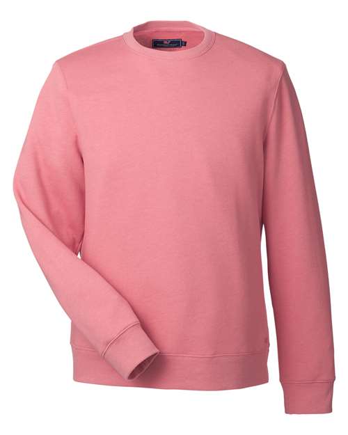 vineyard vines Men's Garment-Dyed Crewneck Sweatshirt in Jetty Red, front view