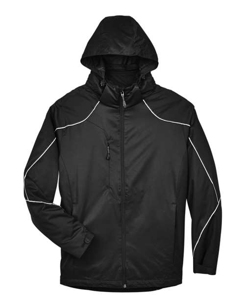 North End Men's Angle 3-In-1 Jacket with Bonded Fleece Liner in Black