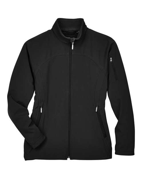North End Fleece Softshell Jacket in Black, front view