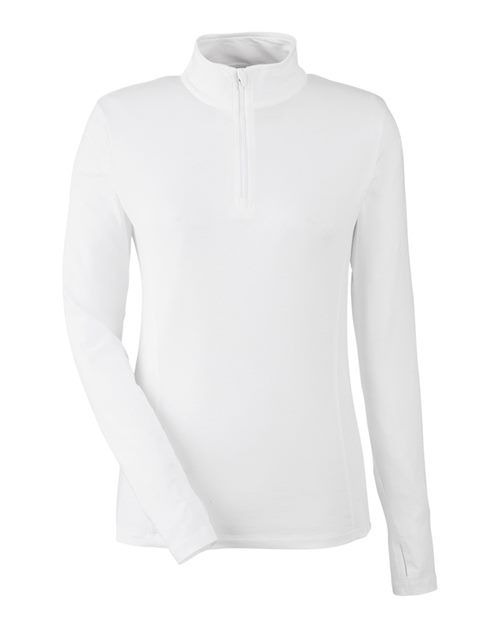 TASC Performance Inc Women's Recess Quarter-Zip Pullover in White, front view