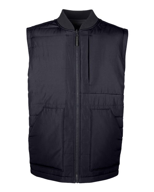 Harriton Unisex Dockside Interactive Reversible Freezer Vest in Black/Dark Charcoal
