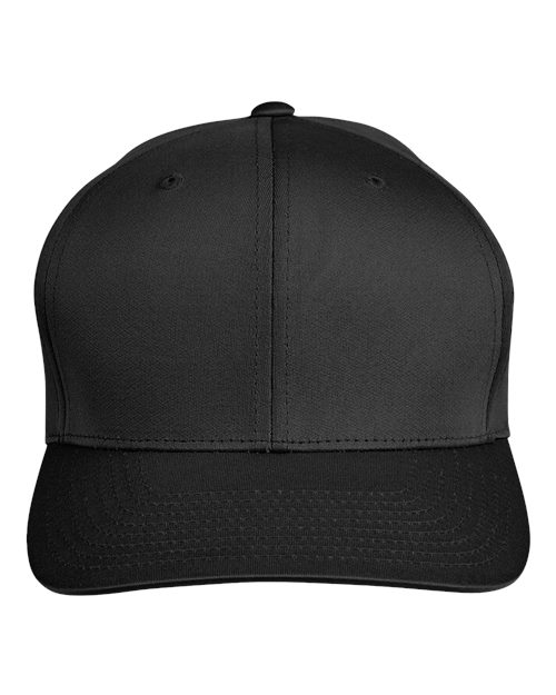 Team 365 Youth Zone Performance Cap by Yupoong® in Black, front view