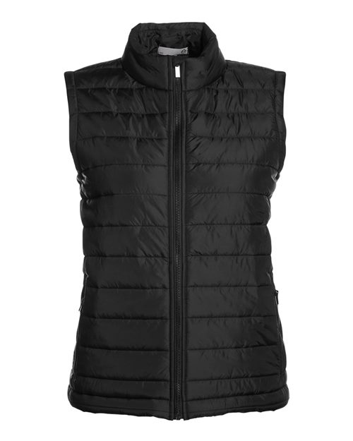 TASC Performance Inc Women's Quilted Puffer Vest in Black, front view
