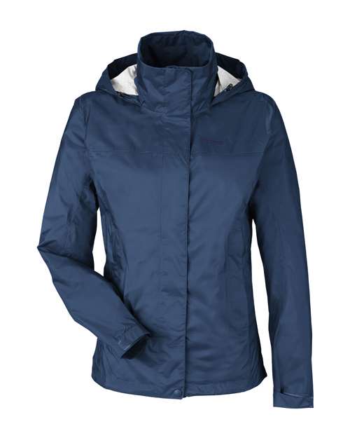 Marmot Women's PreCip® Eco Packable Rain Jacket in Arctic Navy, front view