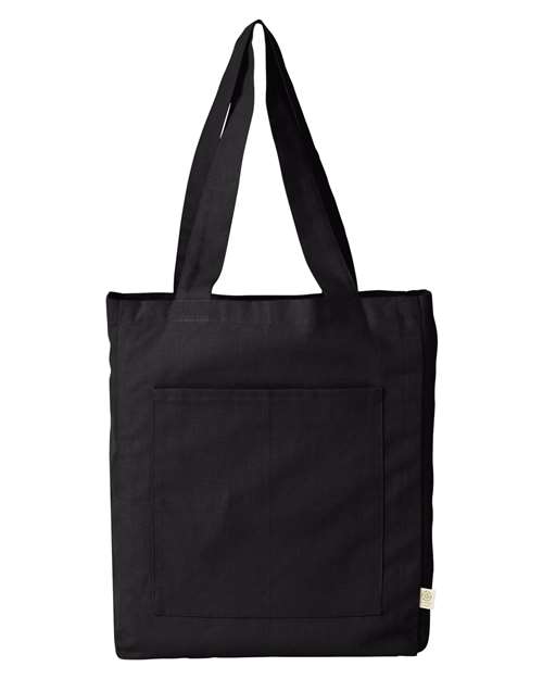 econscious Reclaimist Fiber Everywhere Tote in Black, front view