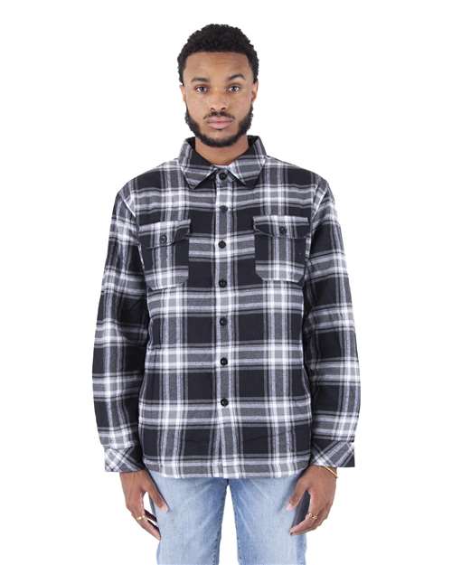 Shaka Wear Unisex Plaid Jacket in Black
