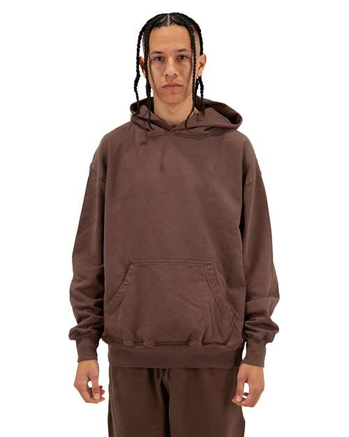 Shaka Wear Unisex Los Angeles Garment-Dyed Hoodie Sweatshirt in Mocha