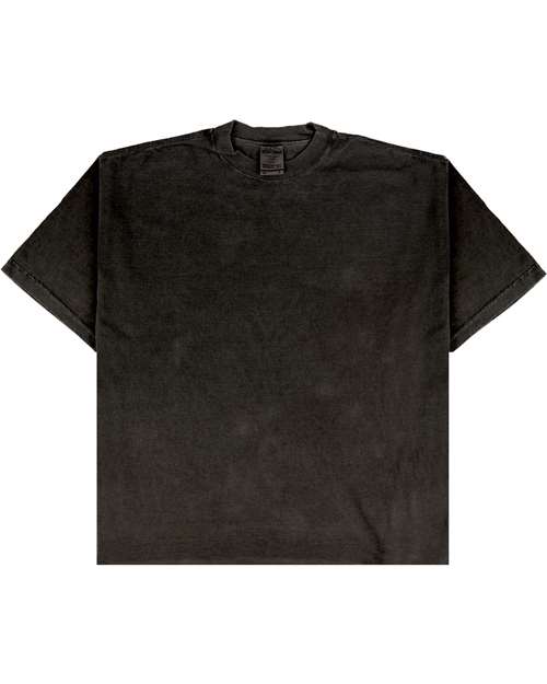 Shaka Wear Unisex Max Heavyweight Garment-Dyed Drop Shoulder Tee in Black