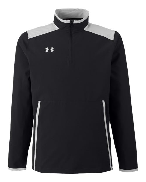 Under Armour Men's Motivate 3.0 Quarter-Zip Pullover in Black/Mod Grey/White