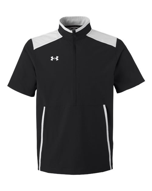 Under Armour Men's Motivate 3.0 Short Sleeve Half-Zip in Black/Mod Grey/White