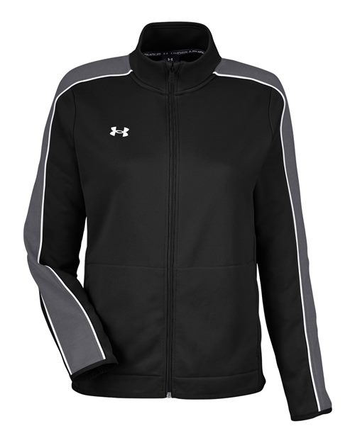 Under Armour Women's Command Full-Zip 2.0 Jacket in Black/White, front view