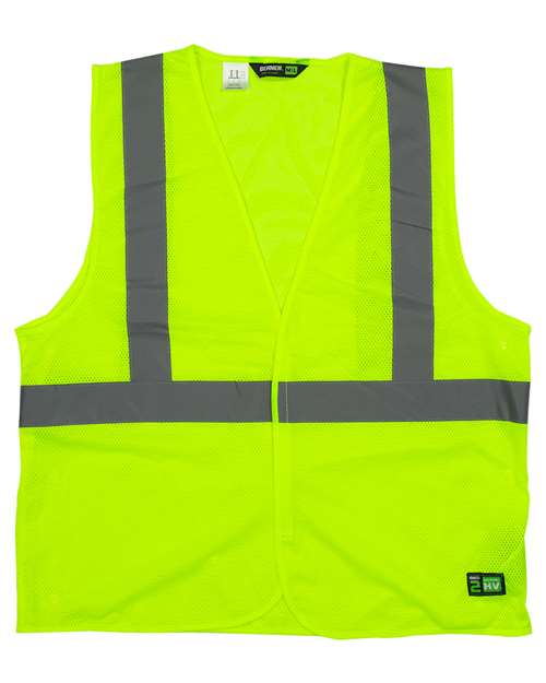 Berne Apparel Men's Hi-Vis Class 2 Economy Vest in Yellow, front view