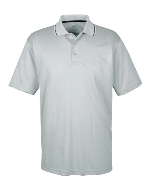 UltraClub Men's Cool & Dry Sport Two-Tone Polo in Grey/Black