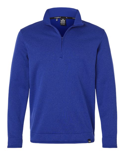 Under Armour Men's Storm Sweater Fleece Quarter-Zip Pullover in Royal/White