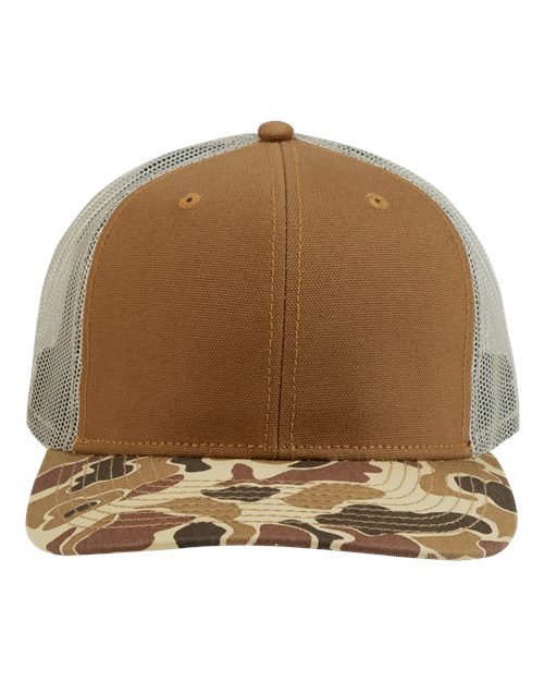 DRI DUCK Ridge Trucker Cap in Saddle/Duck Camo