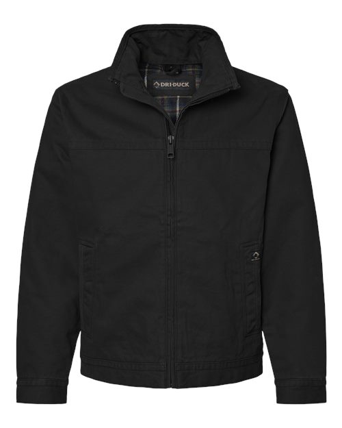 DRI DUCK Men's Maverick Boulder Cloth™ Jacket with Blanket Lining in Black, front view
