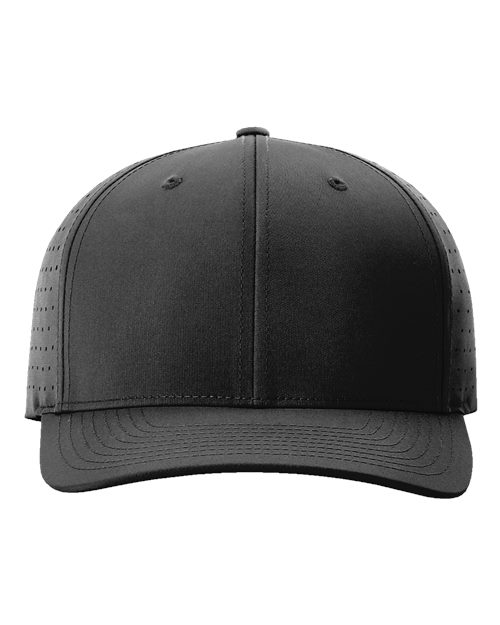 Richardson Laser Perf R-Flex Cap in Black, front view