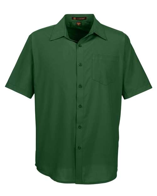 Harriton Men's Paradise Short Sleeve Performance Shirt in Palm Green