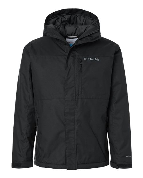 Columbia Men's Tipton Peak™ III Insulated Hooded Jacket in Black, front view