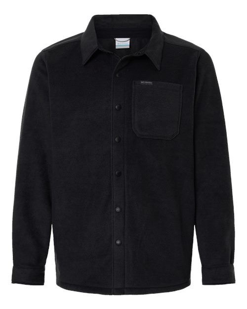 Columbia Men's Steens Mountain™ Solid Shirt Jacket in Black, front view
