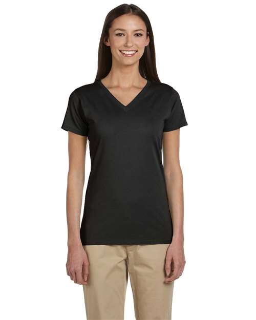 econscious Women's Classic V-Neck T-Shirt in Black