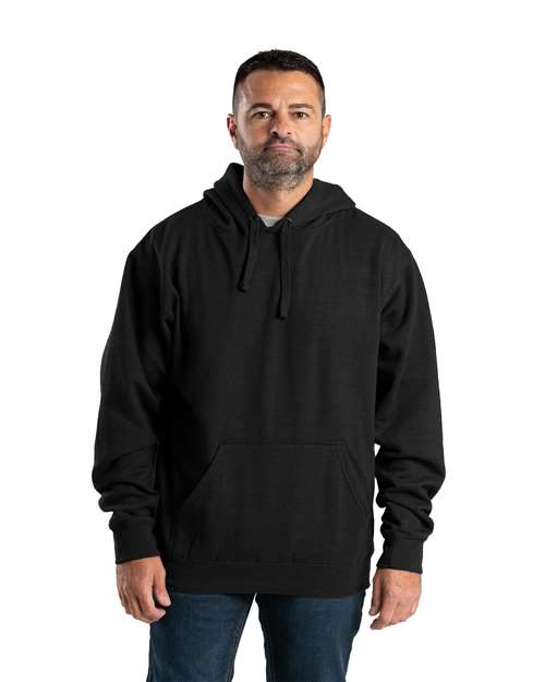 Berne Apparel Men's Tall Signature Sleeve Hooded Sweatshirt in Black
