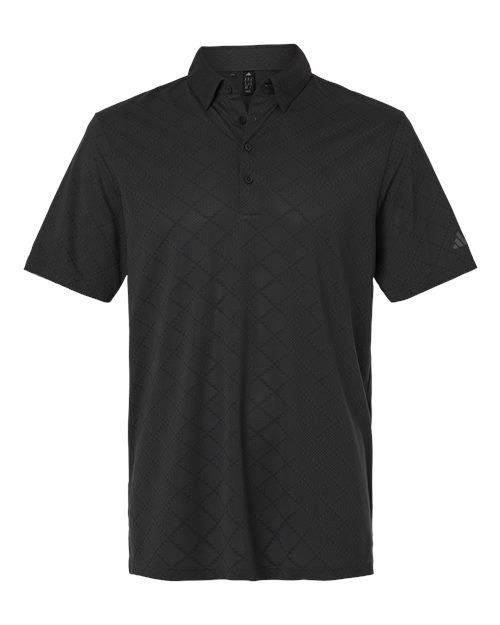 Adidas Men's Ultimate365 Jacquard Polo in Carbon Black