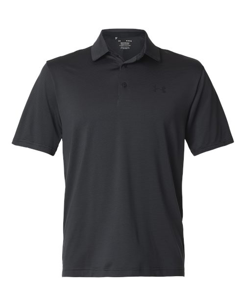 Under Armour Men's Playoff 3.0 Stripe Polo in Black/Pitch Grey