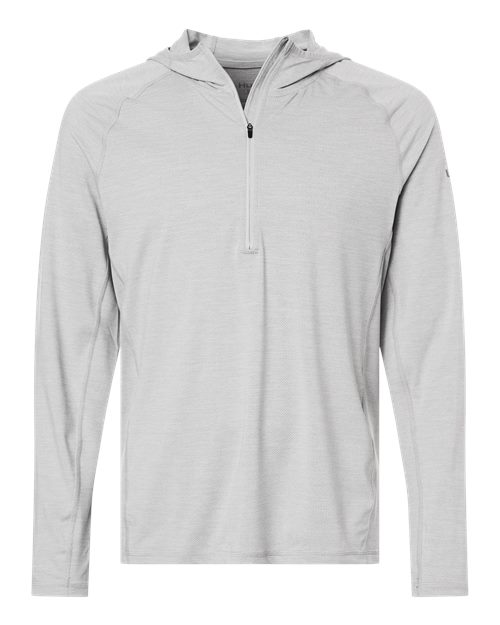 HUK Atoll Half-Zip Hoodie in Harbor Mist, front view