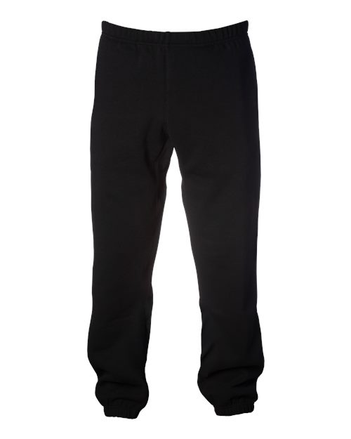 Independent Trading Co. Unisex 10 oz. Heavyweight Fleece Joggers in Black, front view