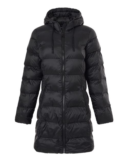 Weatherproof Women's Poly-filled 3/4 Length Coat in Black