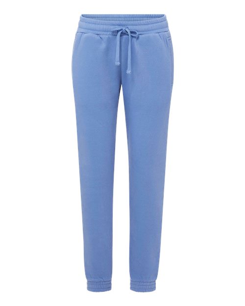 MV Sport Women's Vintage Fleece Joggers in Blue Iris, front view