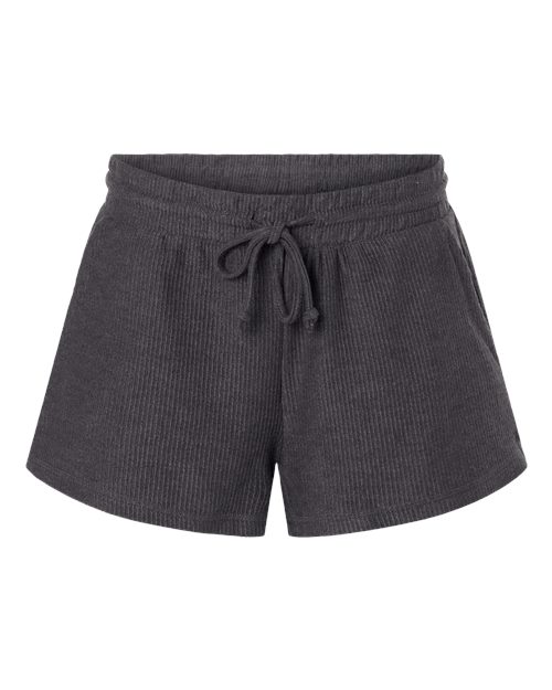 Boxercraft Women's Rib Knit Corded Shorts in Black