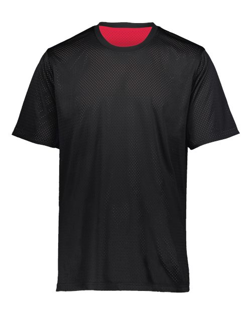 Augusta Sportswear Unisex Mesh Reversible Jersey in Black/Scarlet