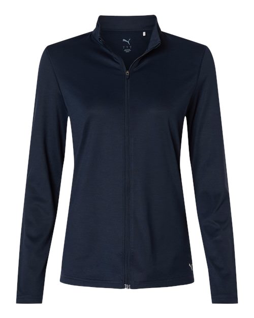 Puma Golf Women's Icon 2.0 Full-Zip in Deep Navy