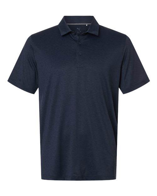 Puma Golf Men's Icon Heather Polo 2.0 in Deep Navy Heather