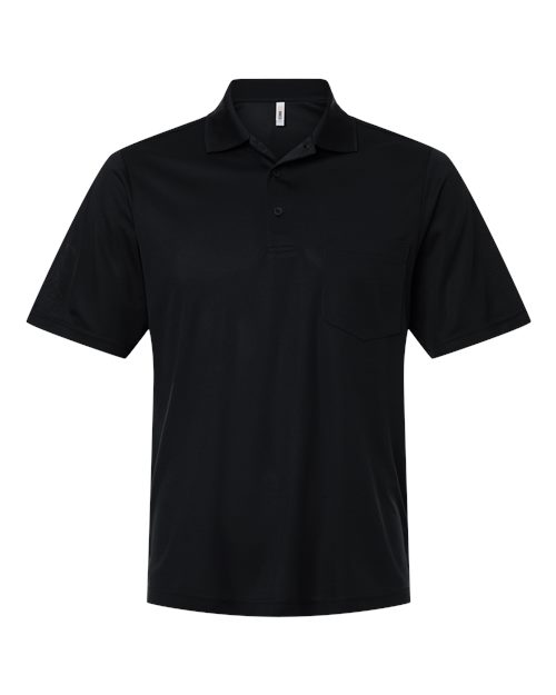 CORE365 Men's Nova Performance Pique Pocket Polo in Black