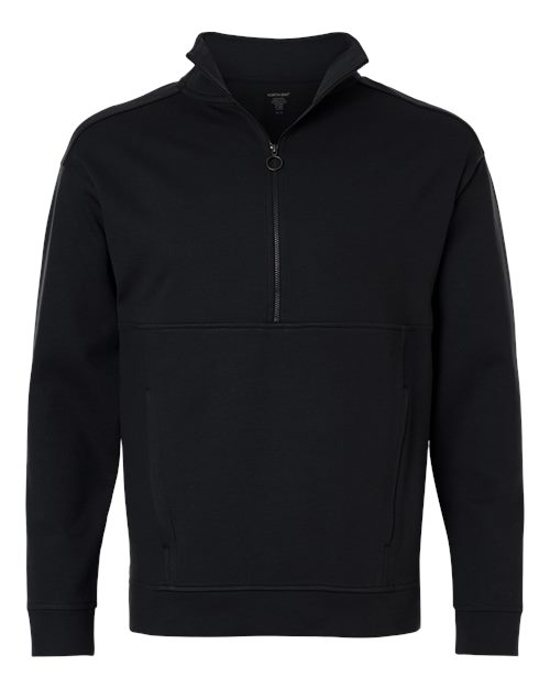 North End Men's Mantra Half-Zip Ottoman Pullover in Black