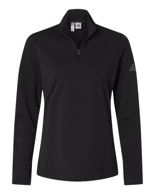 Adidas Women's Lightweight Quarter-Zip Pullover in Black